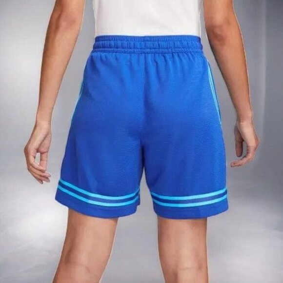 Nike Dri-FIT Fly Crossover Women Basketball Elastic Waist Shorts Blue NEW Medium - Picture 3 of 10